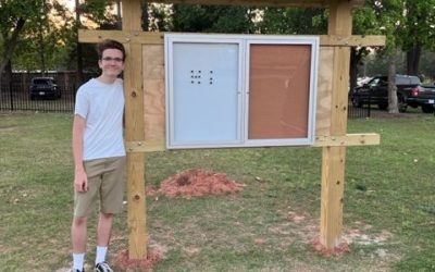 Eagle Scout Builds Message Board for Museum