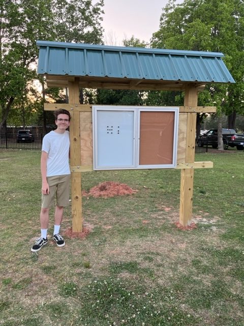 Eagle Scout Builds Message Board for Museum